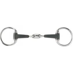 Horze Horze Double-Jointed Eggbutt Rubber Bit, Black