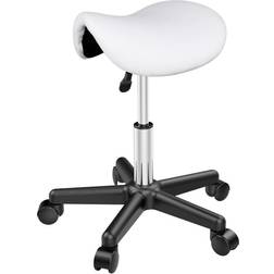 Yaheetech Desk White Saddle Chair 60cm