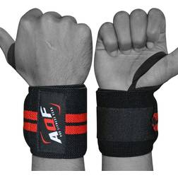 AQF Black Weight Lifting Wrist Wraps Supports Training