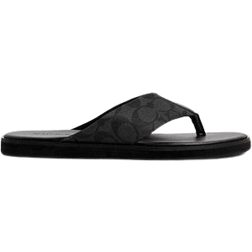 Coach Signature Canvas Flip Flop - Charcoal Multi