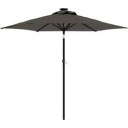 vidaXL Garden Parasol with LEDs Pole 225x225x212cm
