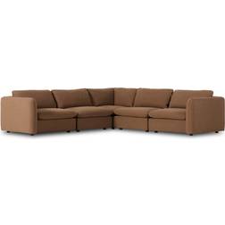AllModern Margorie Brown Sofa 112.8" 5pcs 5 Seater