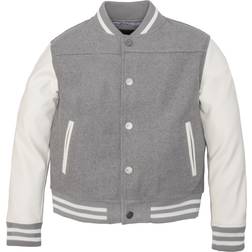 XRay Kid's Wool Varsity Bomber Jacket - Grey/White (BXLJ-83006)