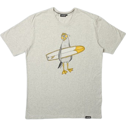 Lakor Surfing Seagull T-shirt - Oatmeal Melange