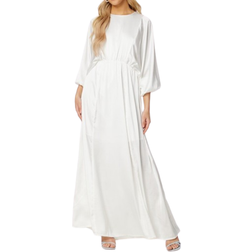 Bubbleroom Christa Satin Maxi Dress - White