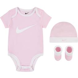 Nike Baby Bodysuit Hat & Booties Box Set - Pink Foam