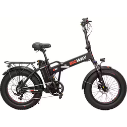 BIGWAY 20" Fatbike Elcykel Black Unisex