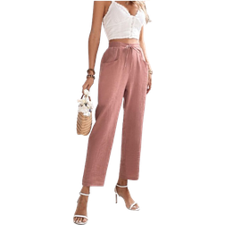 Shein Frenchy Drawstring Waist Slant Pocket Pants