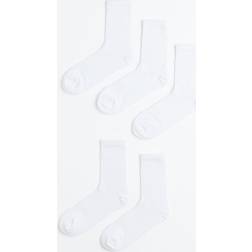 H&M Move Herren Weiß 5er-Pack Sportsocken aus DryMove 43/45