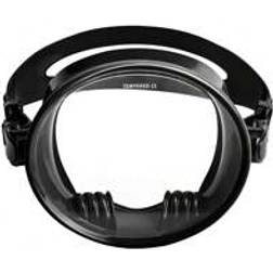 Shein 1pc Adult One-Piece Designed Round Silicone Tempered Glass Anti-Fog Diving Mask Snorkeling Gear