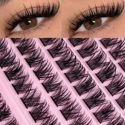 Shein pcs Cluster Lashes mm Wispy Individual Lashes Natural Look Lashes Fluffy Cluster Lashes DIY Eyelash Extension