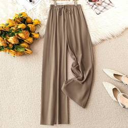 Shein Plus Women Solid Minimalist Casual Drawstring Pants