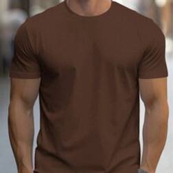 Shein Men's Plain Round Neck Short Sleeve Casual T-Shirt