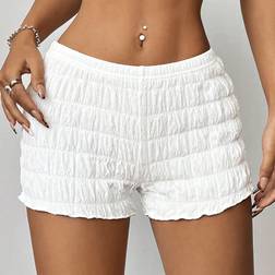 Shein Damen Textur gestrickte Shorts mit enganliegender Passform und niedriger Taille