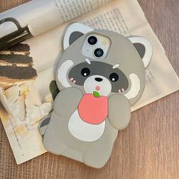 Shein ThreeDimensional Cartoon Civet Cat AntiFall Phone Case Compatible With IPhone
