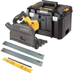 Dewalt DCS520 54V XR FLEXVOLT Brushless Plunge Saw Body, 2x Guide Rail, Connector & Case