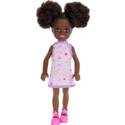Barbie Chelsea Doll Purple Floral Dress