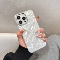 Shein Electric Plating Wave Pattern Touch Phone Case Compatible With Iphone