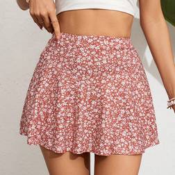 Shein Womens Vacation Leisure Ditsy Floral Skirt