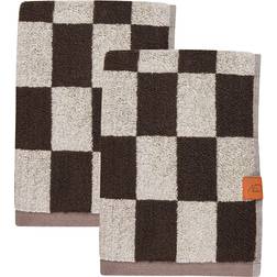 Mette Ditmer Retro Håndklæde 40x55 cm 2-pak Chocolate Gæstehåndklæde Brun