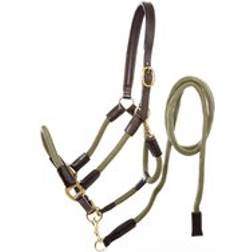 Kavalkade Cavo Rope Halter Leather Halter - Marron