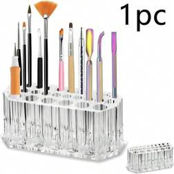 Shein pc Acrylic Makeup Brush Holder Nail Polish Organizer Clear Brushes Beauty Organizers And Cosmetic Display Storage Box Lip Liner Small Mascara Stora