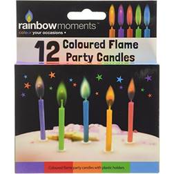 Boxer Gifts 12 Coloured Flame Party Candles