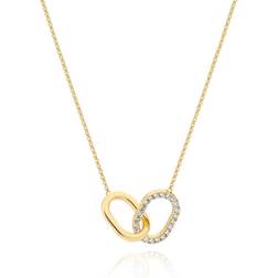 Sif Jakobs Capizzi Due Piccolo Necklace Guld Vita zirkoner