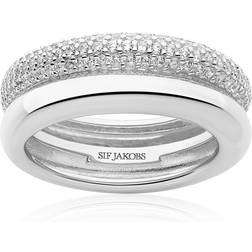 Sif Jakobs Carrara Ring Silver Vita zirkoner