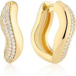 Sif Jakobs Glorenza Grande Earrings Guld Vita zirkoner