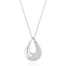 Sif Jakobs Glorenza Necklace Silver Vita zirkoner
