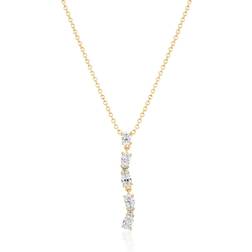 Sif Jakobs Ellera Ovale Lungo Necklace Guld Vita zirkoner