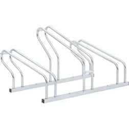 vidaXL Bicycle Stand for 3 Bikes Floor Freestanding Galvanised Steel