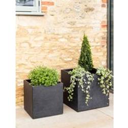 Garden Trading Square Planter - Black 44cm