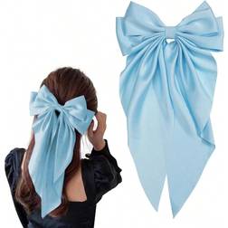Shein PC Large Hair Bow Clips For Silky Hair Long Ribbon Tail