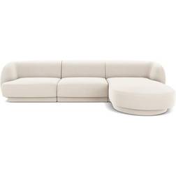 Micadoni 4-Sitzer Samtstoff Ecke Sofa