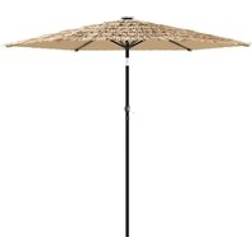 vidaXL Garden Parasol with LEDs Steel Pole