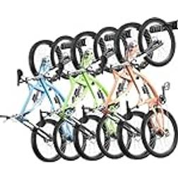 VEVOR Bike Storage Rack 6 Bike Racks 3 Helmets Hooks