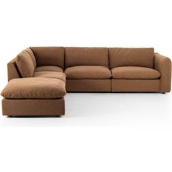 AllModern Margorie Brown Sofa 112.8" 5pcs 5 Seater
