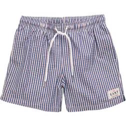 Gant Seersucker Swim Shorts - Deep Blue