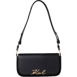 Karl Lagerfeld K Signature Two Way Crossbody Bag - Black/Vibration Gold