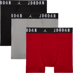 Nike Big Kid's Jordan Flight Dri-FIT Poly Boxer Briefs 3-pack - Gym Red (9J0629-H24)