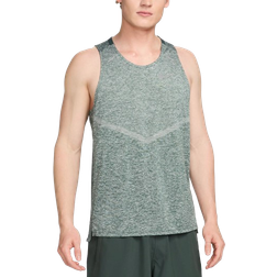 NIKE Rise 365 Men's Dri Fit Running Tank - Vintage Green/Heather