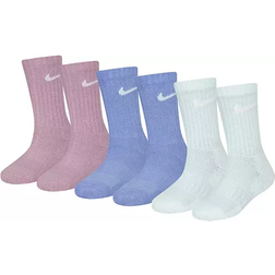 Nike Little Kid's Performance Basic Crew Socks 6-pack - Pastel