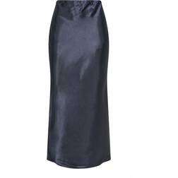 PixieGirl Satin Midaxi Skirt - Dark Navy