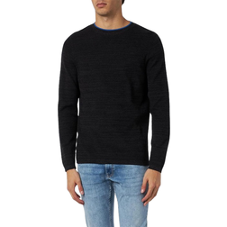 s.Oliver Men's Round Neck Sweater - Black