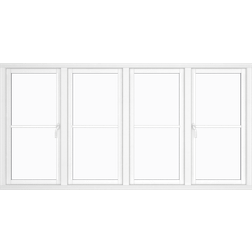 Klarvinduer BH4-8_138 Trä Sidohängt fönster 2-glasfönster 157x40cm