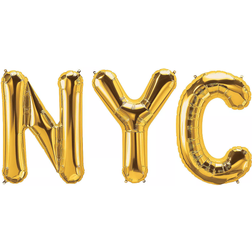 Fun Express Text & Theme Balloons Nyc Mylar Gold