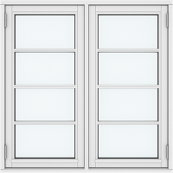 Klarvinduer BH2-8_138 Trä Sidohängt fönster 2-glasfönster 80x75cm