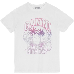 Ganni Basic Jersey Cocktail Relaxed T-shirt - Bright White